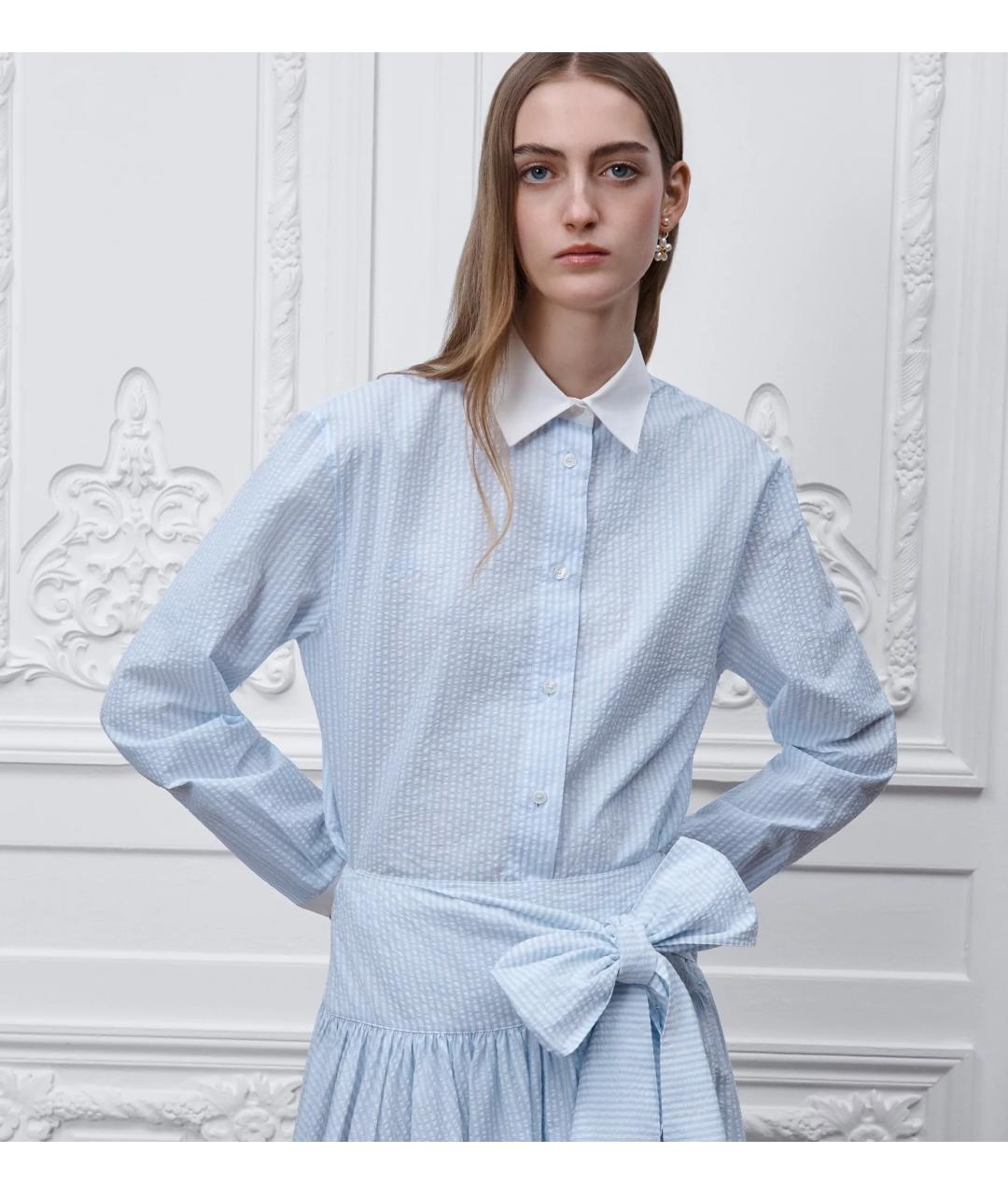 CHRISTIAN DIOR Голубая хлопковая рубашка, фото 2