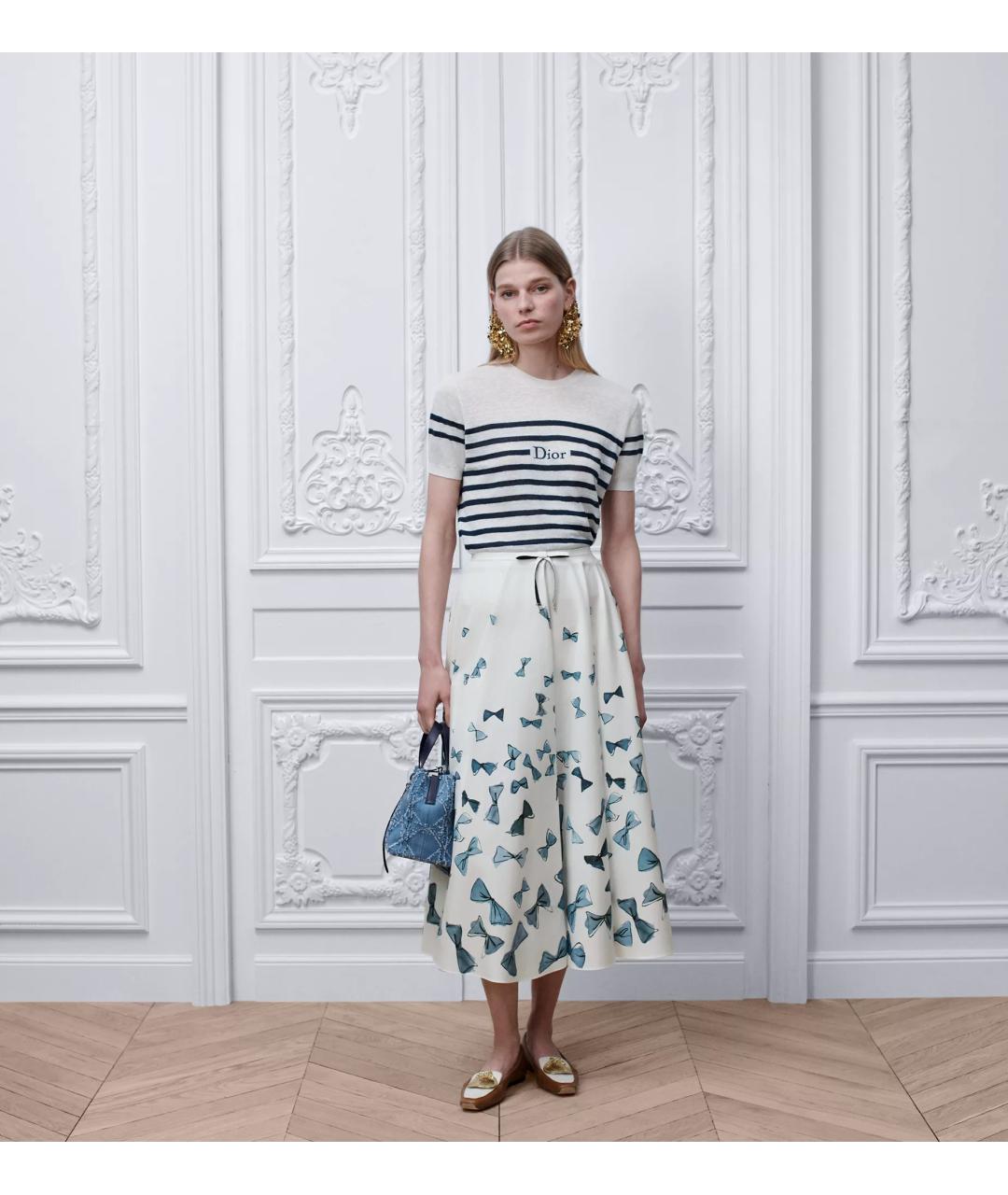 CHRISTIAN DIOR Белая хлопковая юбка мини, фото 2