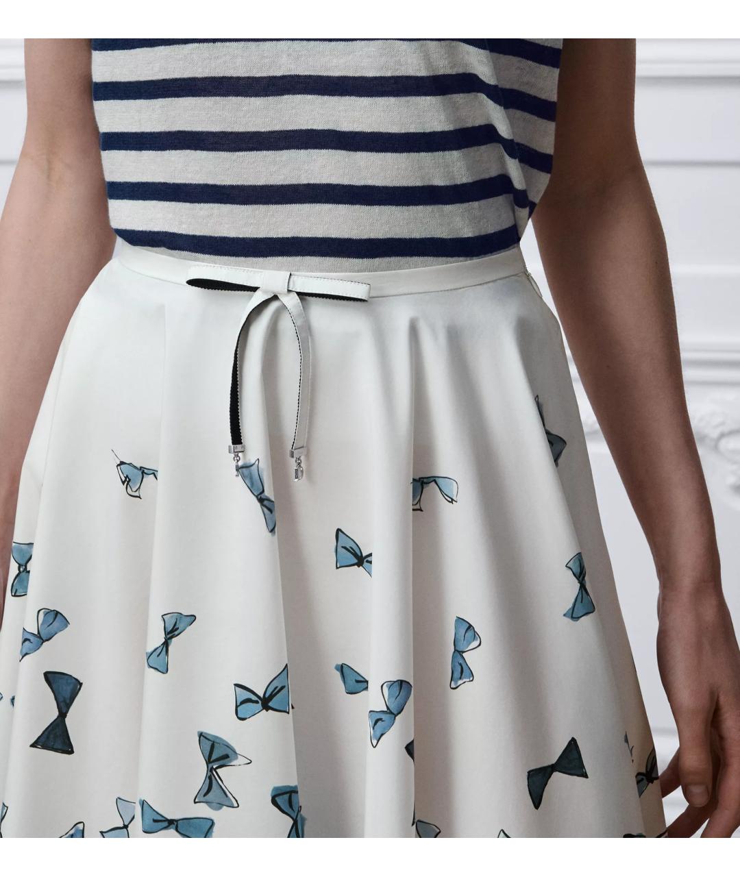 CHRISTIAN DIOR Белая хлопковая юбка мини, фото 4