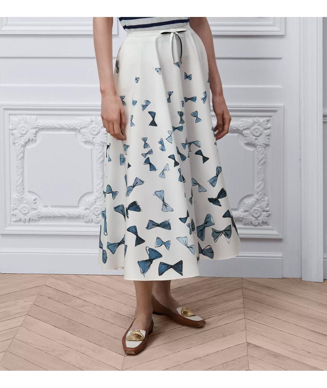 CHRISTIAN DIOR Белая хлопковая юбка мини, фото 3