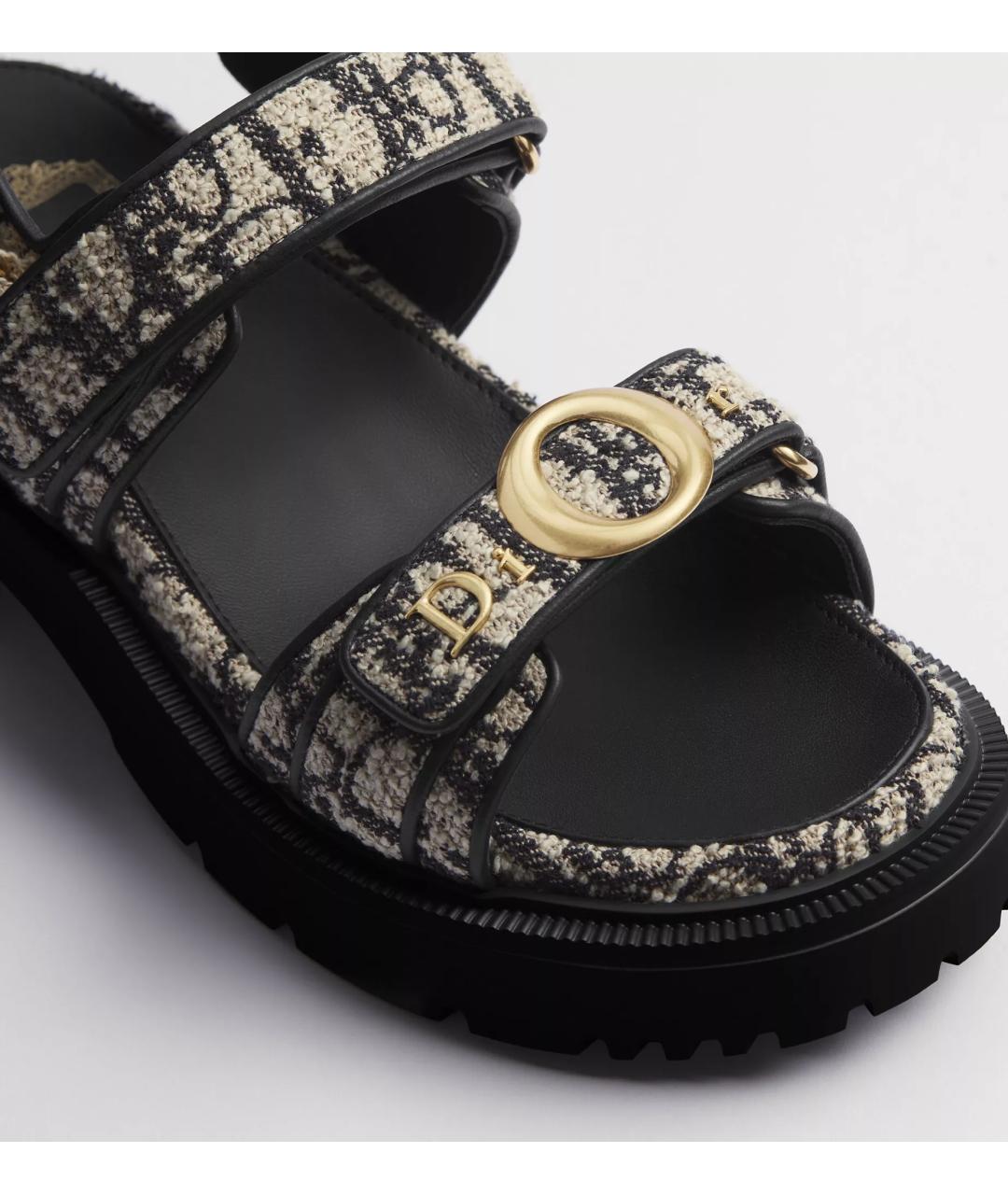 CHRISTIAN DIOR Мульти текстильные сандалии, фото 3