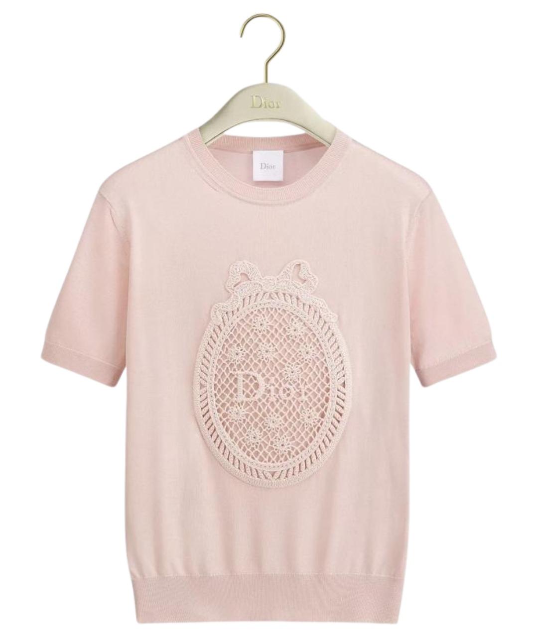 CHRISTIAN DIOR Розовый шелковый джемпер / свитер, фото 1