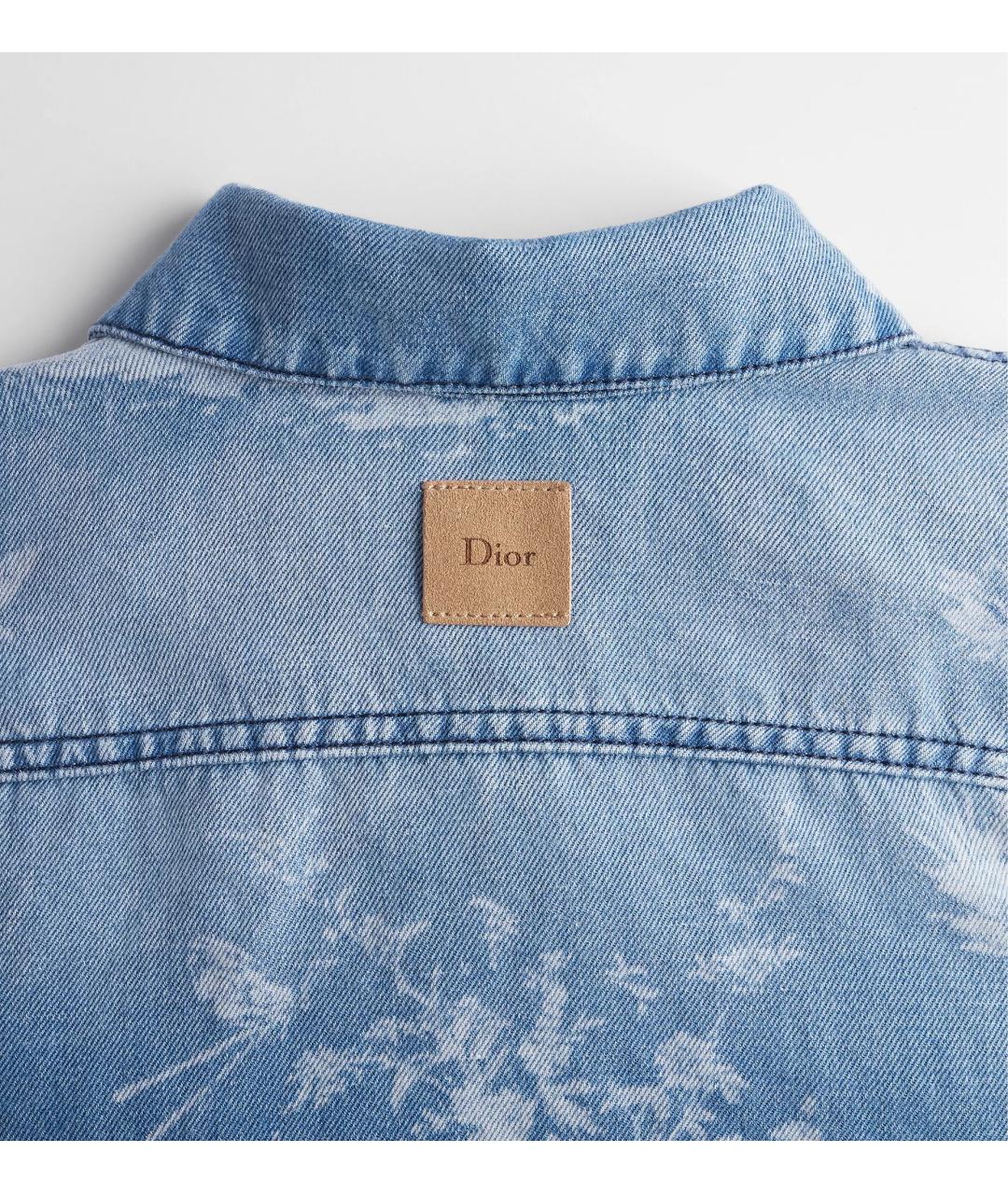 CHRISTIAN DIOR Голубая хлопковая куртка, фото 7