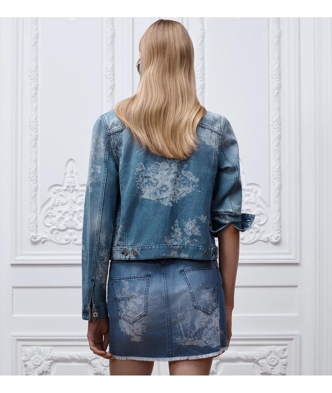 CHRISTIAN DIOR Голубая хлопковая куртка, фото 4