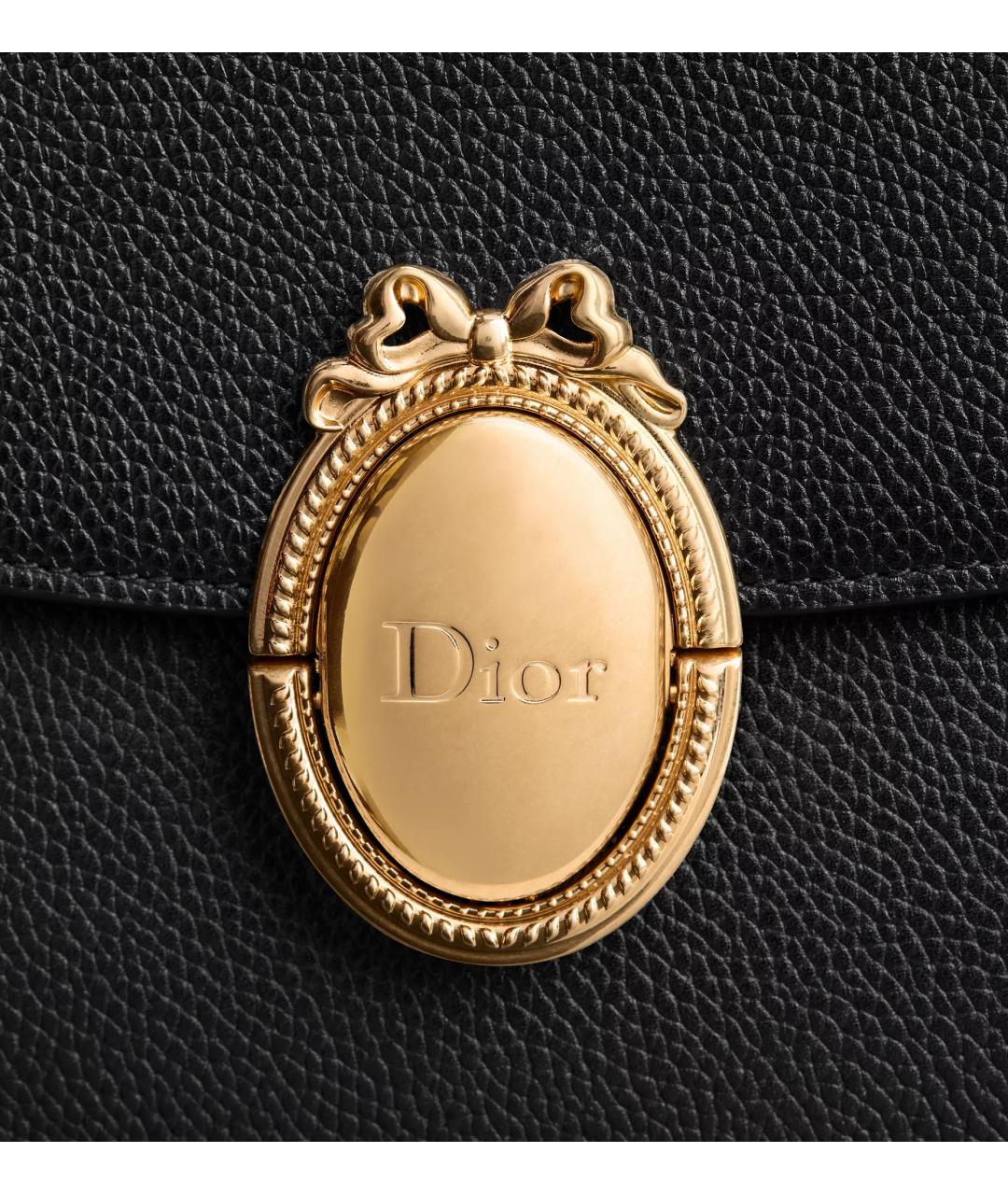 CHRISTIAN DIOR Черная кожаная сумка через плечо, фото 8
