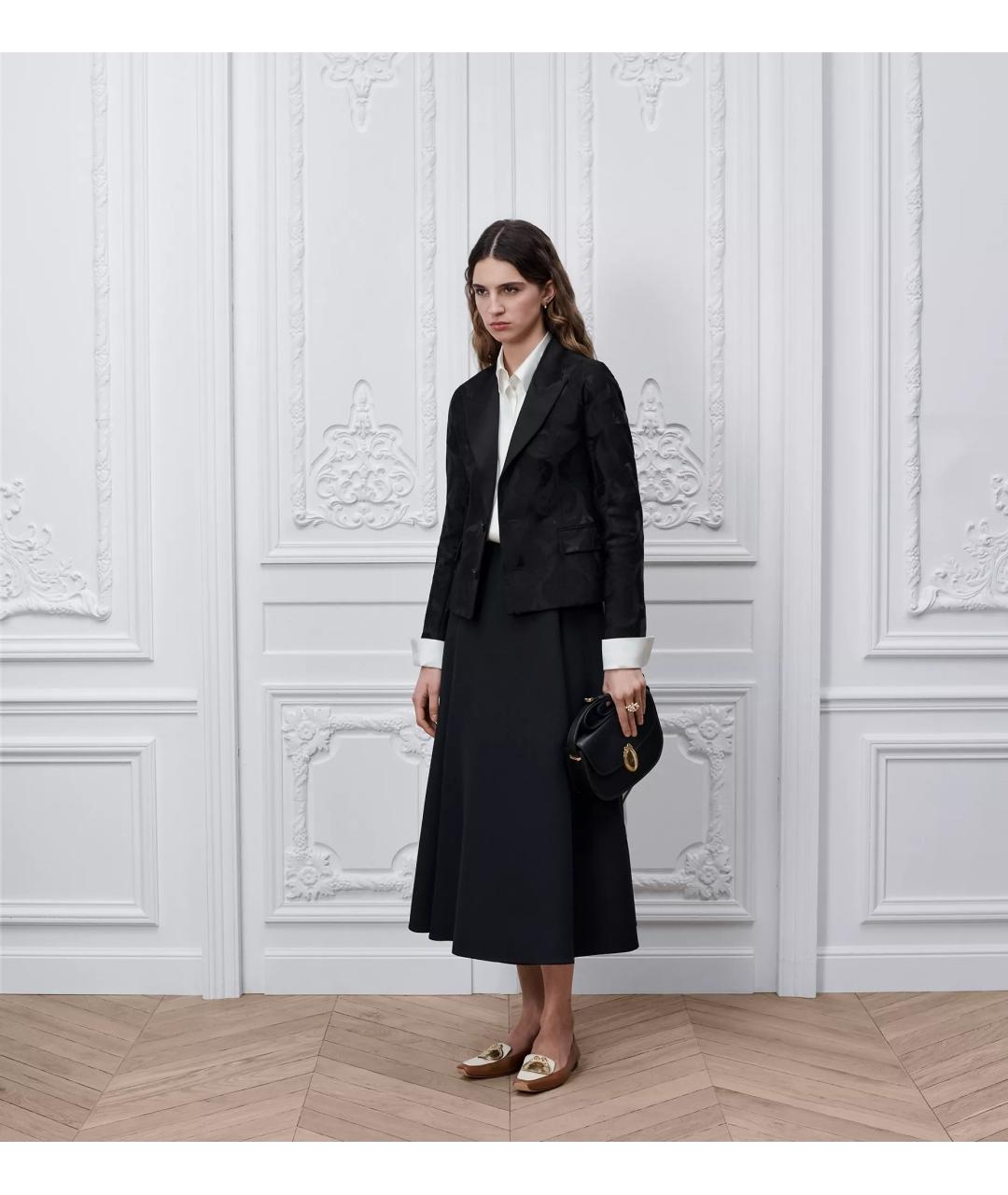 CHRISTIAN DIOR Черная кожаная сумка через плечо, фото 4