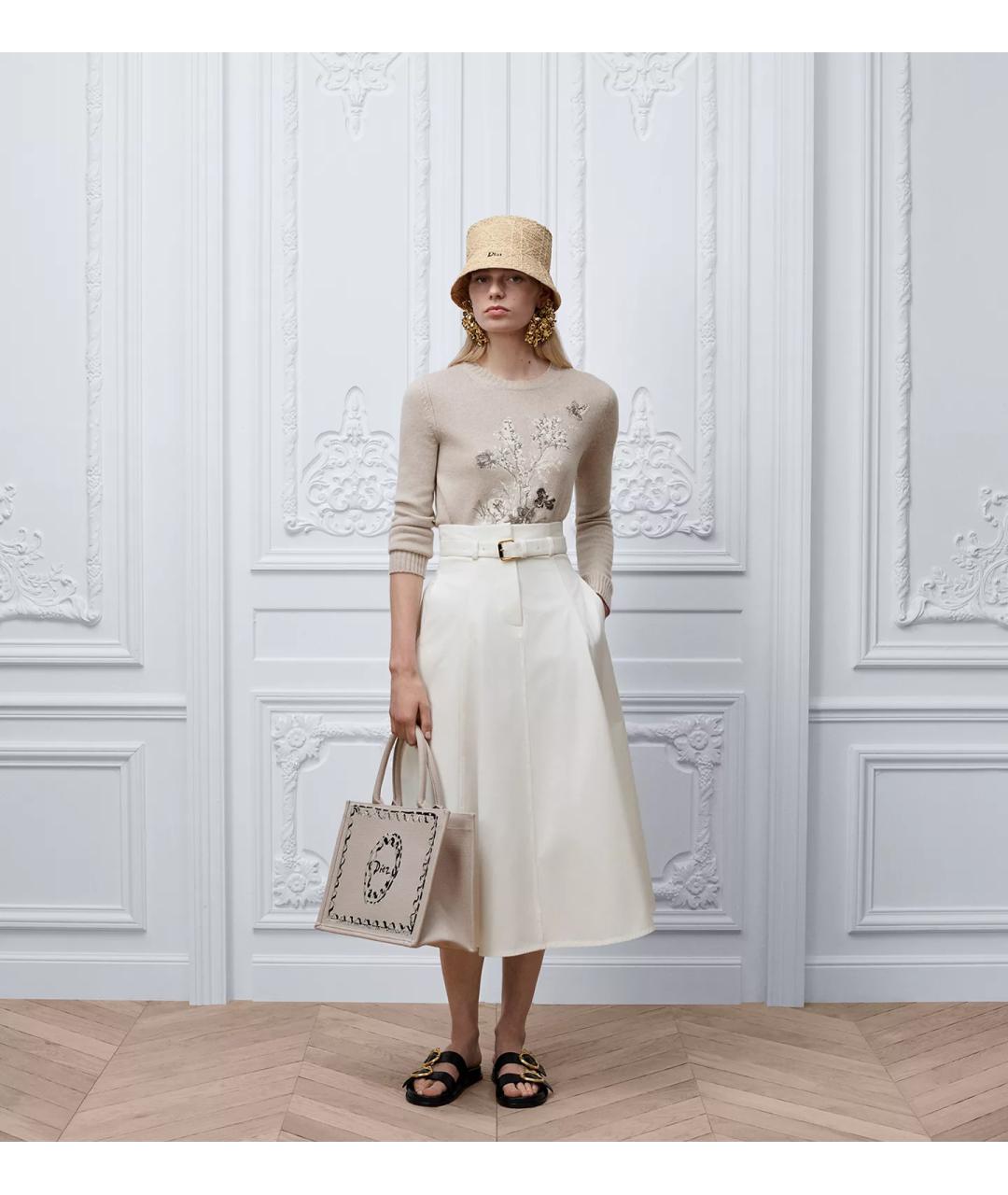 CHRISTIAN DIOR Бежевый кашемировый джемпер / свитер, фото 2