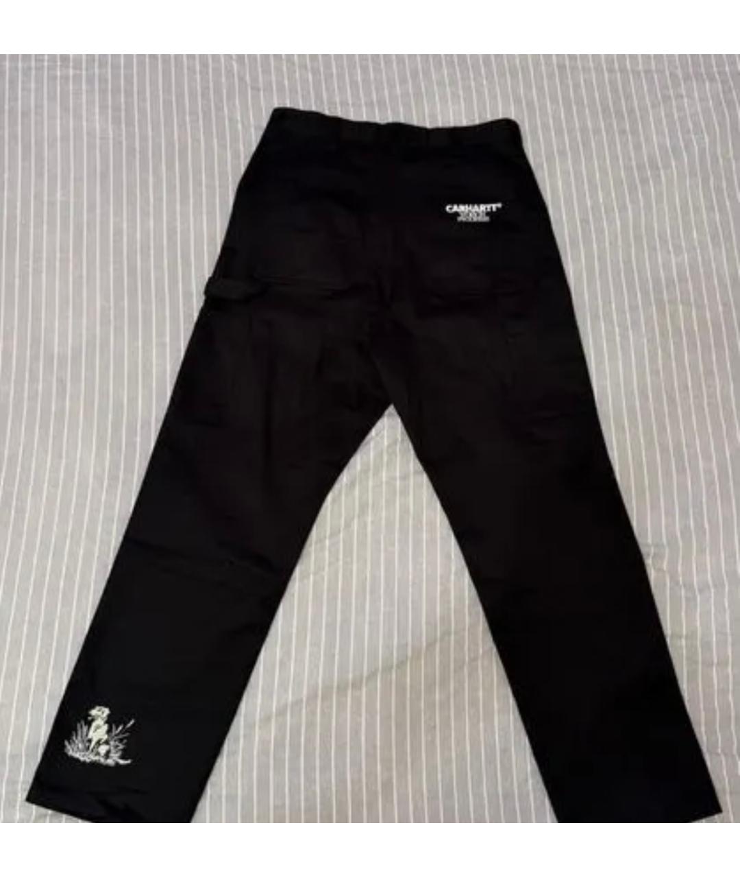 CARHARTT WIP Черные хлопковые классические брюки, фото 3