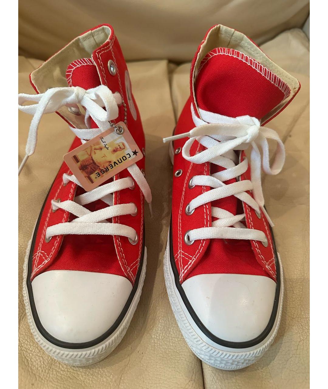 CONVERSE Красные текстильные кеды, фото 2