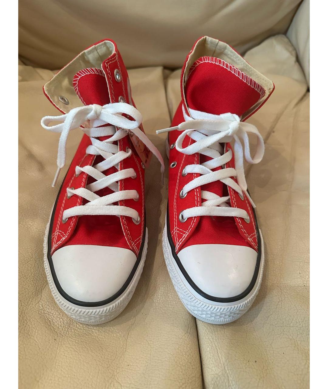 CONVERSE Красные текстильные кеды, фото 3