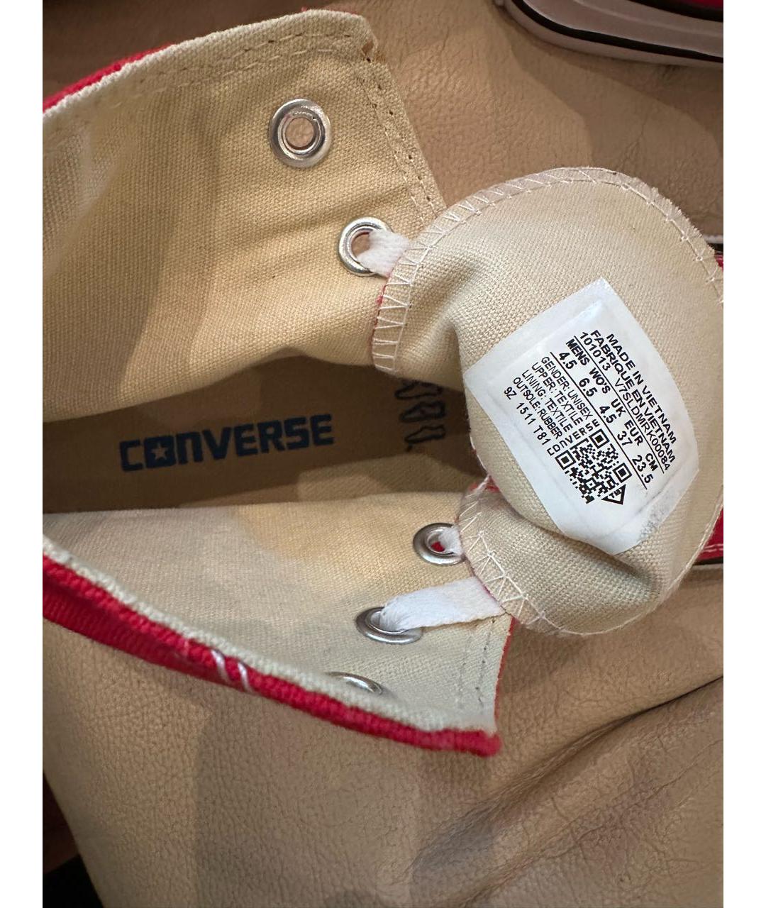 CONVERSE Красные текстильные кеды, фото 5