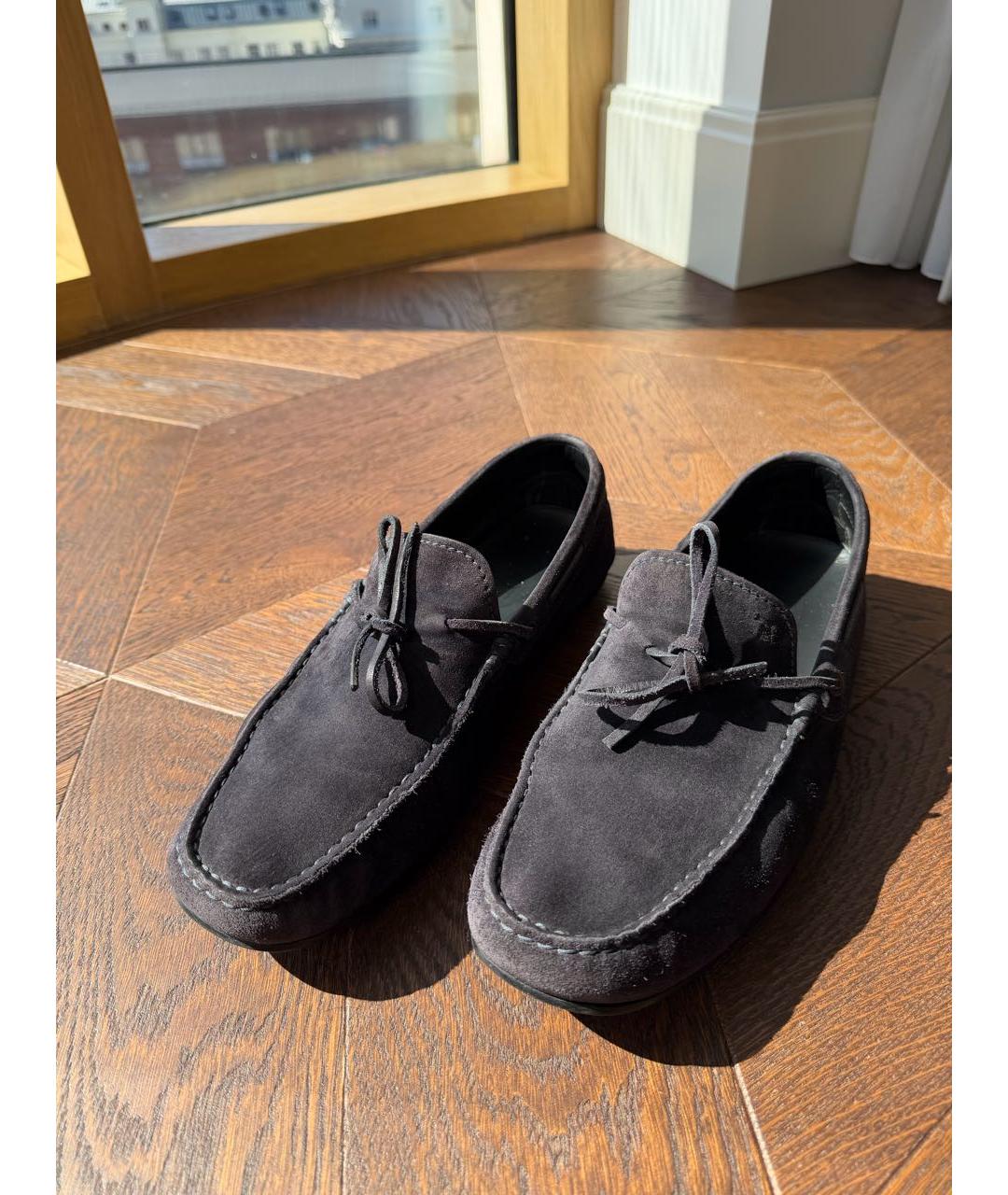 TOD'S Темно-синие замшевые лоферы, фото 6