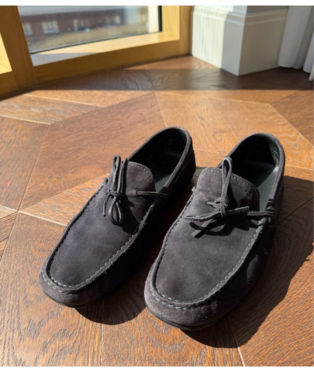 TOD'S Темно-синие замшевые лоферы, фото 2