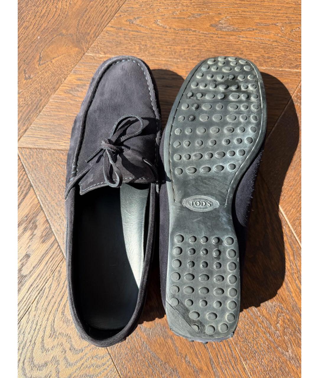 TOD'S Темно-синие замшевые лоферы, фото 7