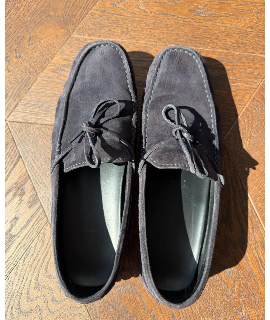 TOD'S Темно-синие замшевые лоферы, фото 3
