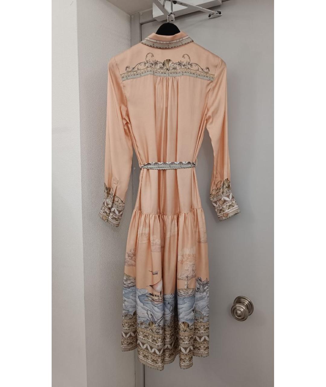 ZIMMERMANN Коралловое шелковое повседневное платье, фото 2