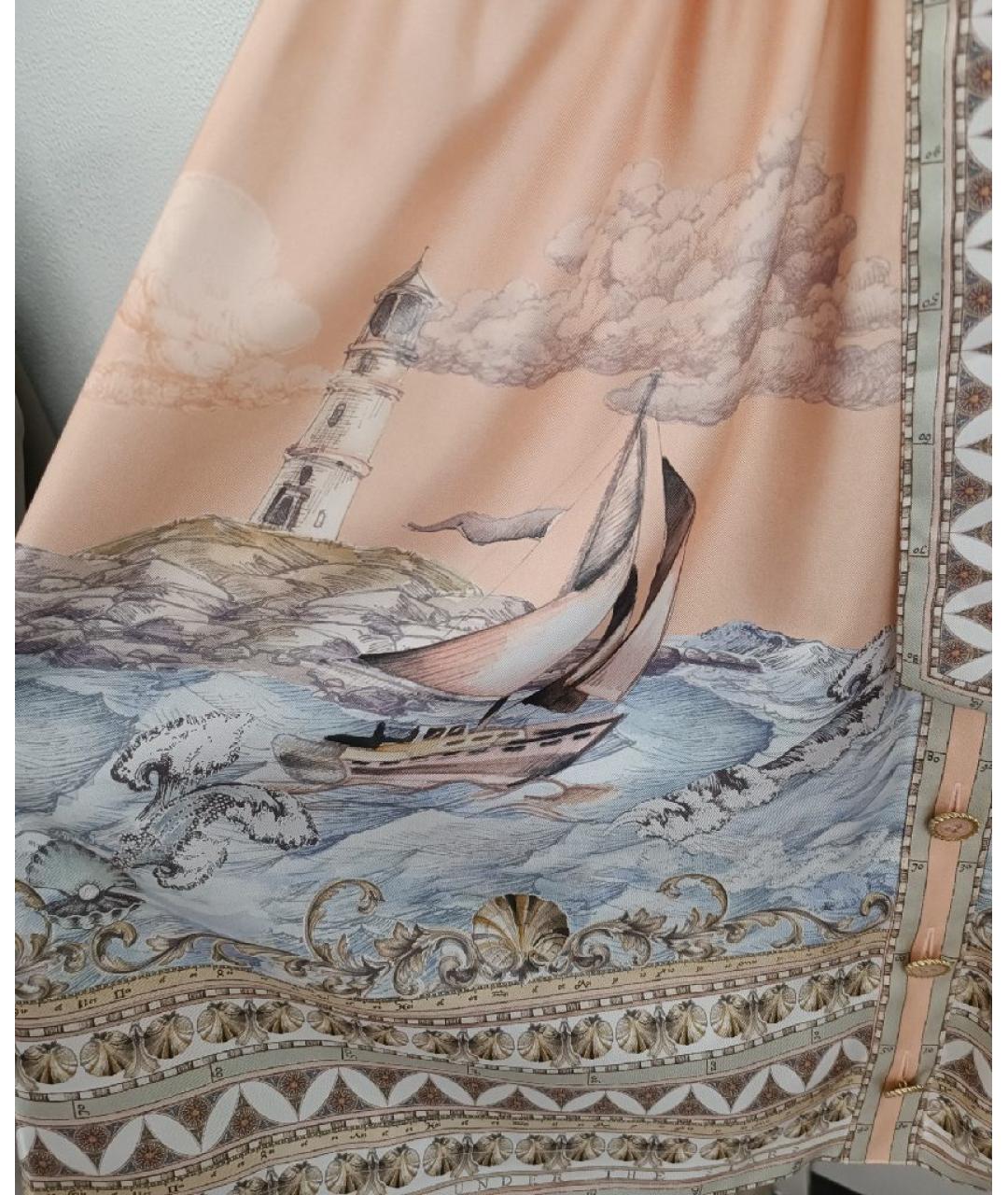 ZIMMERMANN Коралловое шелковое повседневное платье, фото 4