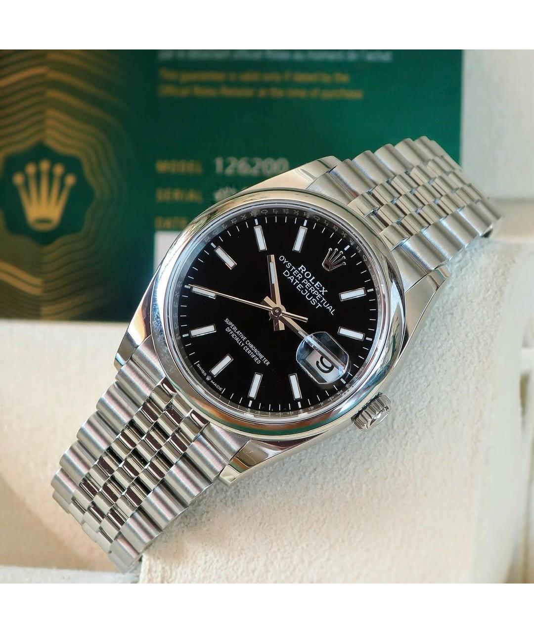 ROLEX Черные часы, фото 2
