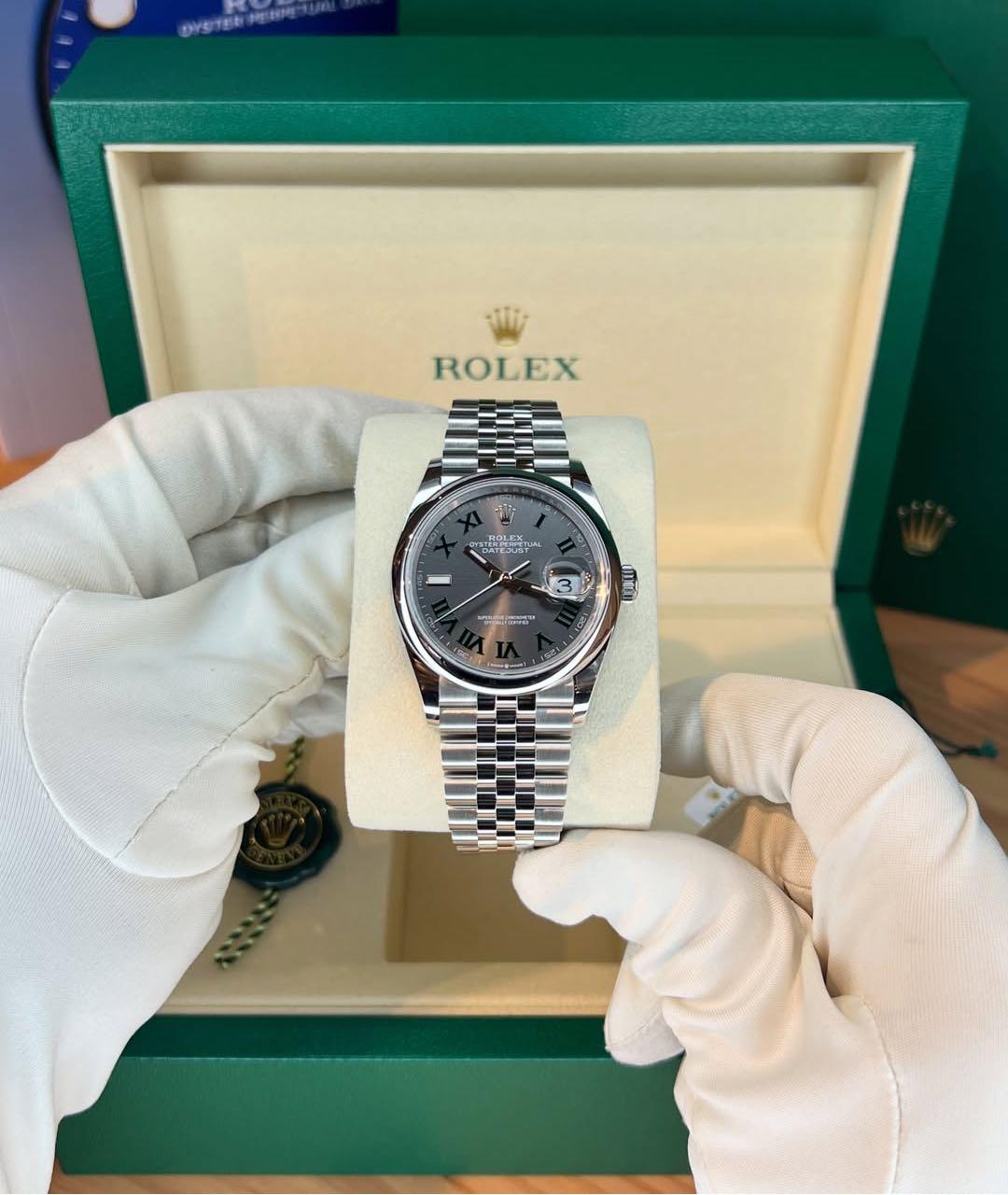 ROLEX Серые часы, фото 2