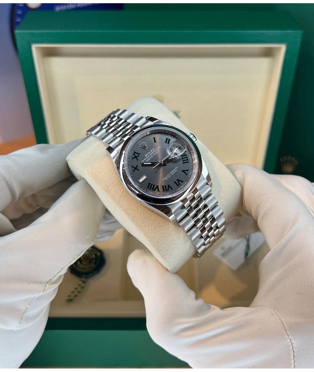 ROLEX Серые часы, фото 3