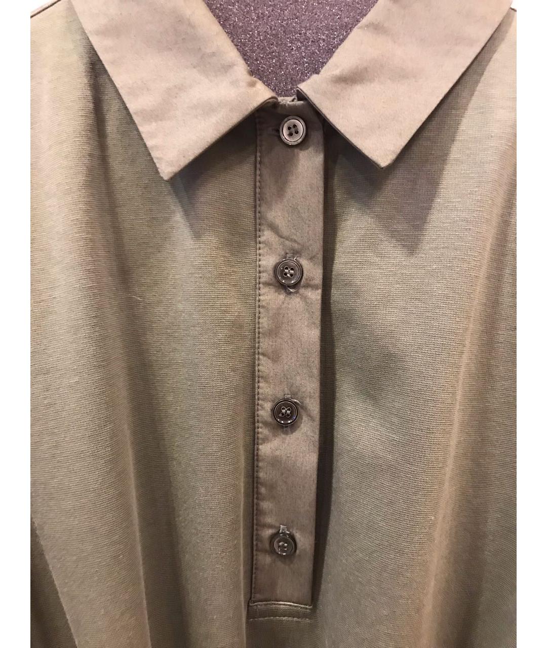 MAX MARA Хаки хлопковое повседневное платье, фото 4