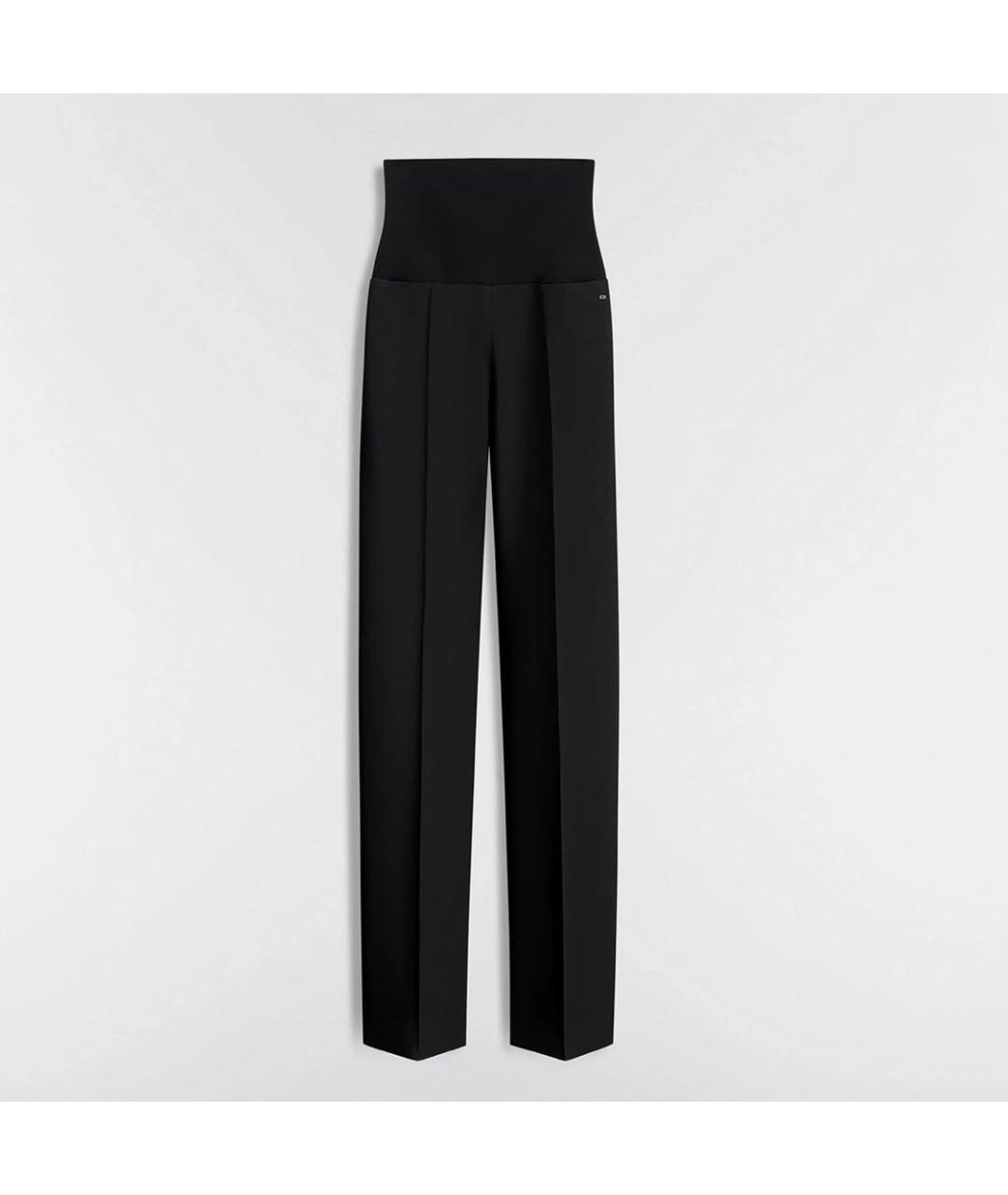 CHRISTIAN DIOR Черные шерстяные прямые брюки, фото 3