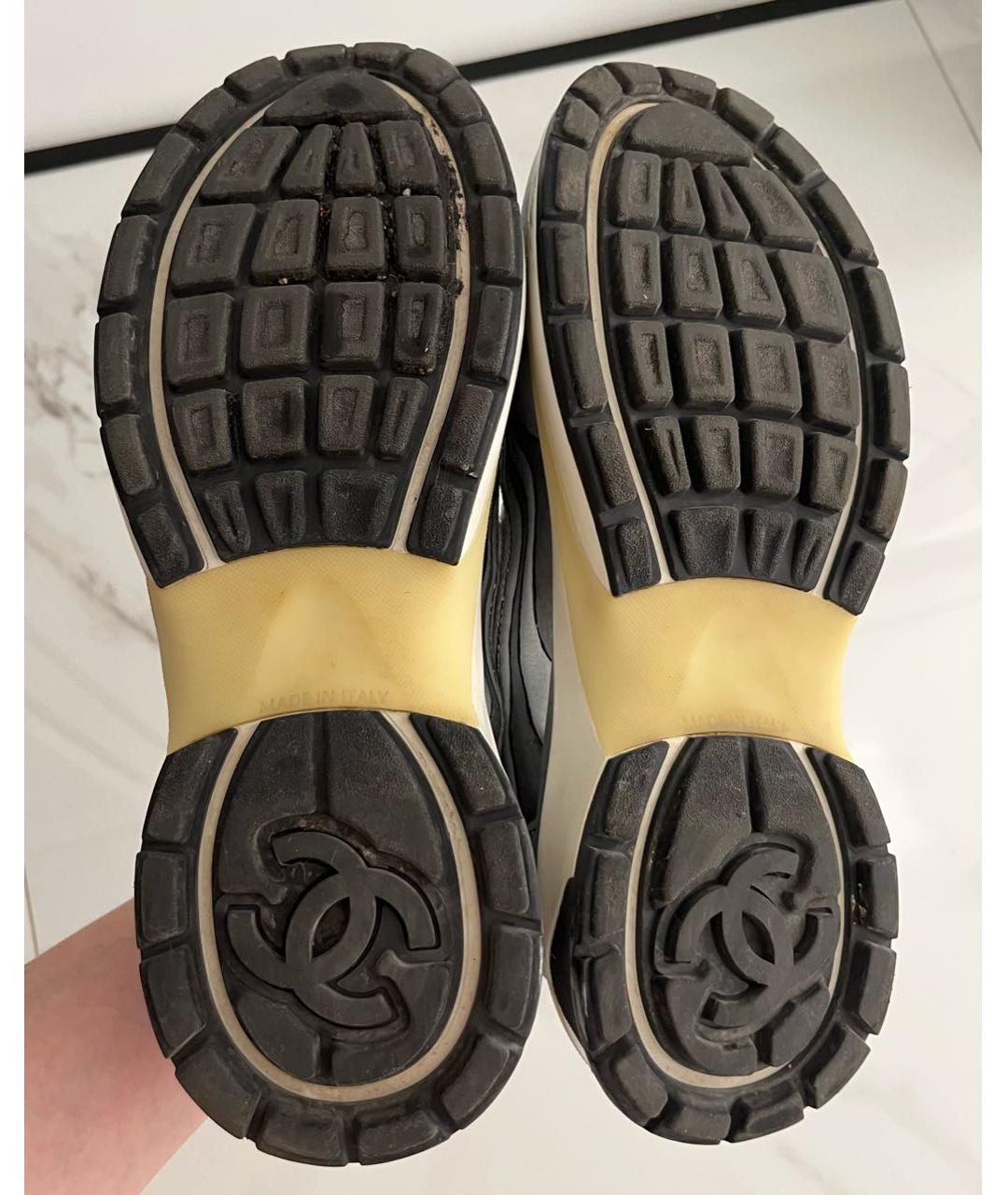 CHANEL Белые кожаные кроссовки, фото 6