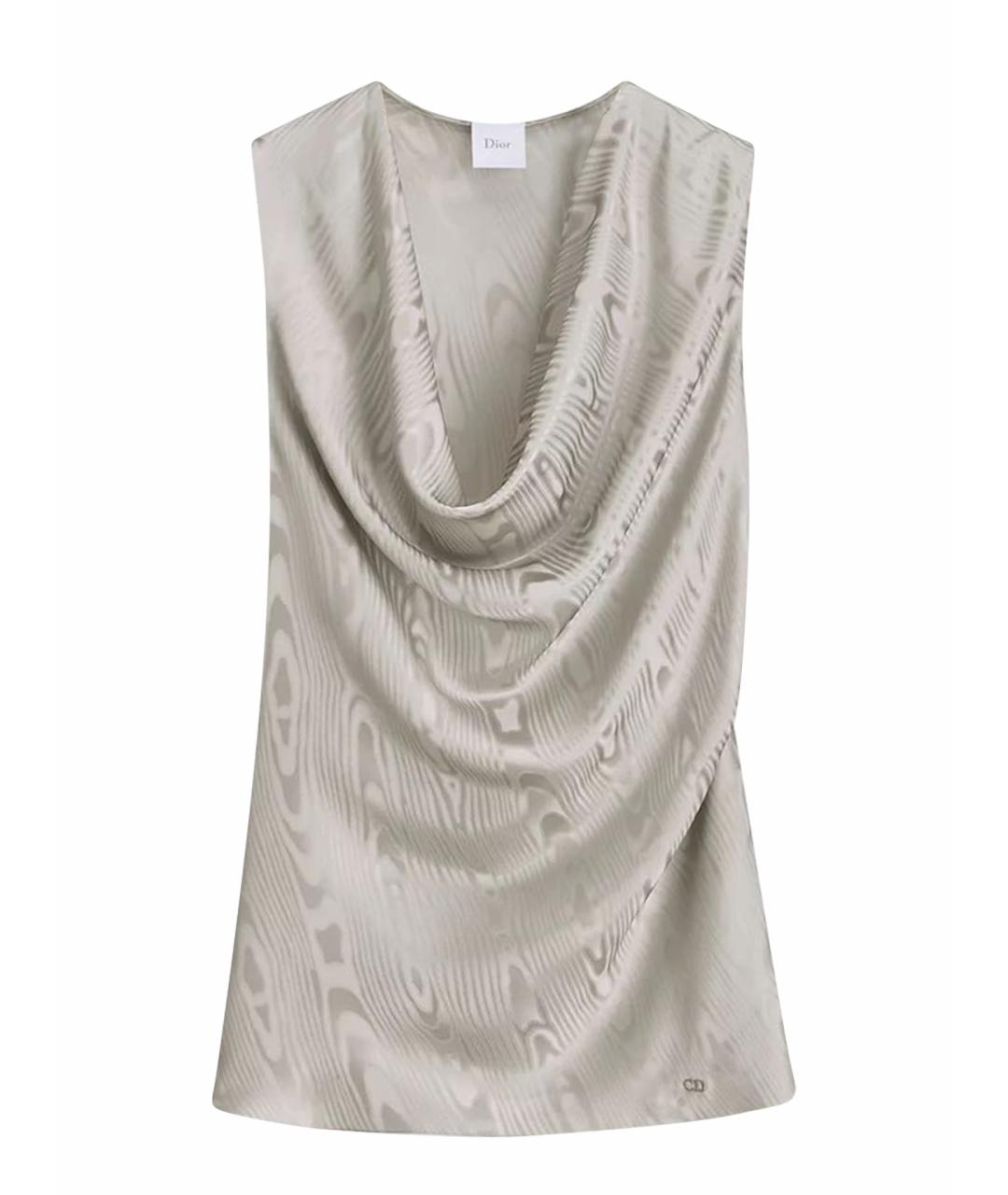 CHRISTIAN DIOR Серая майка, фото 1