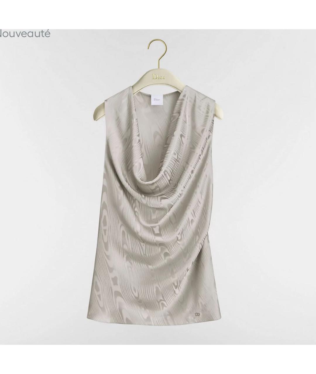 CHRISTIAN DIOR Серая майка, фото 5