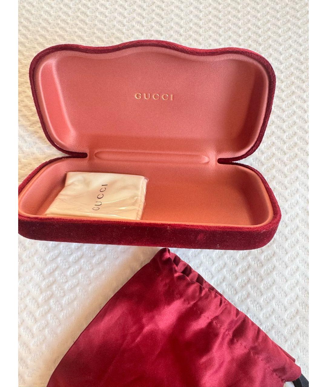GUCCI Бежевые металлические солнцезащитные очки, фото 4