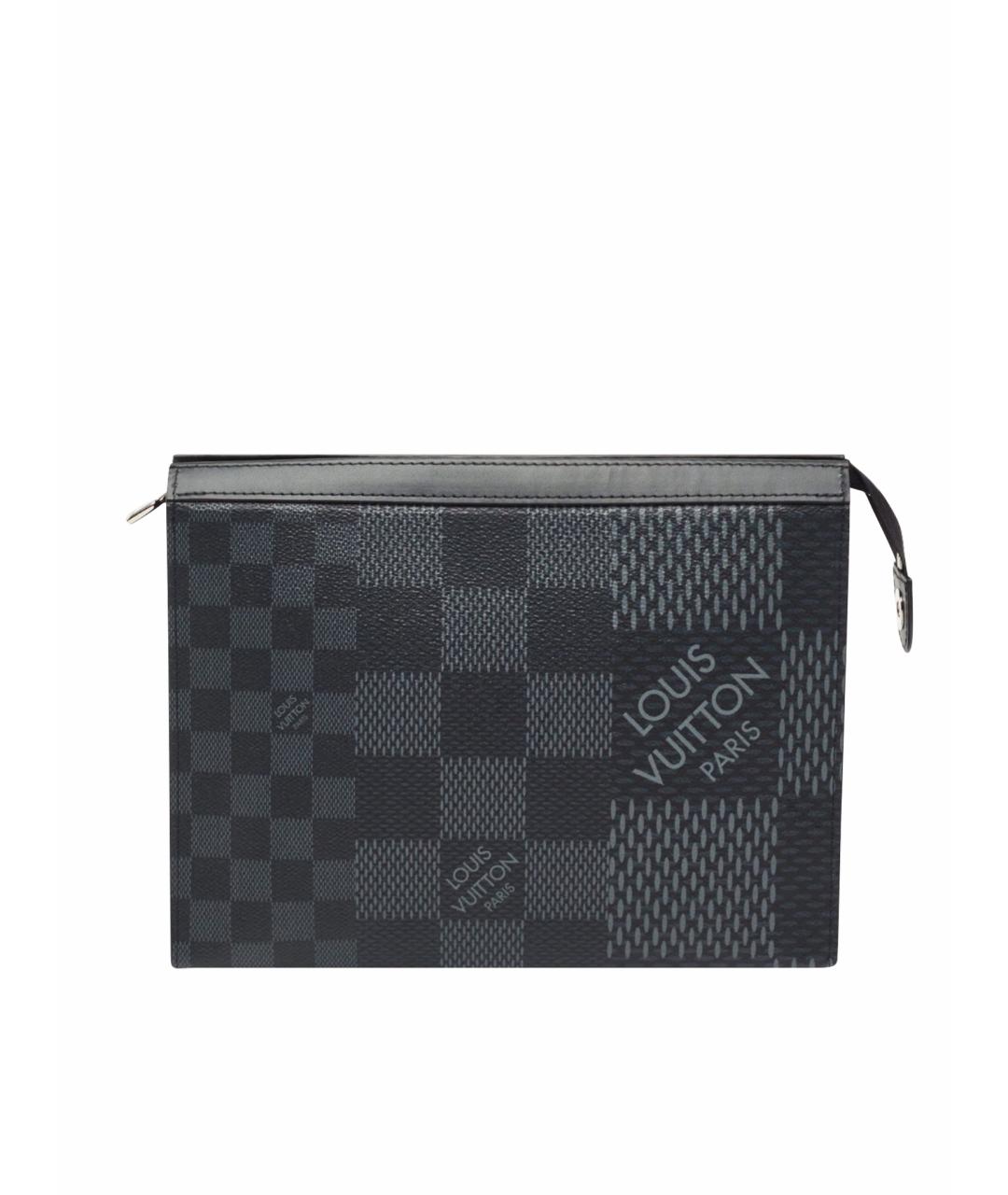 LOUIS VUITTON Серая кожаная папка для документов, фото 1