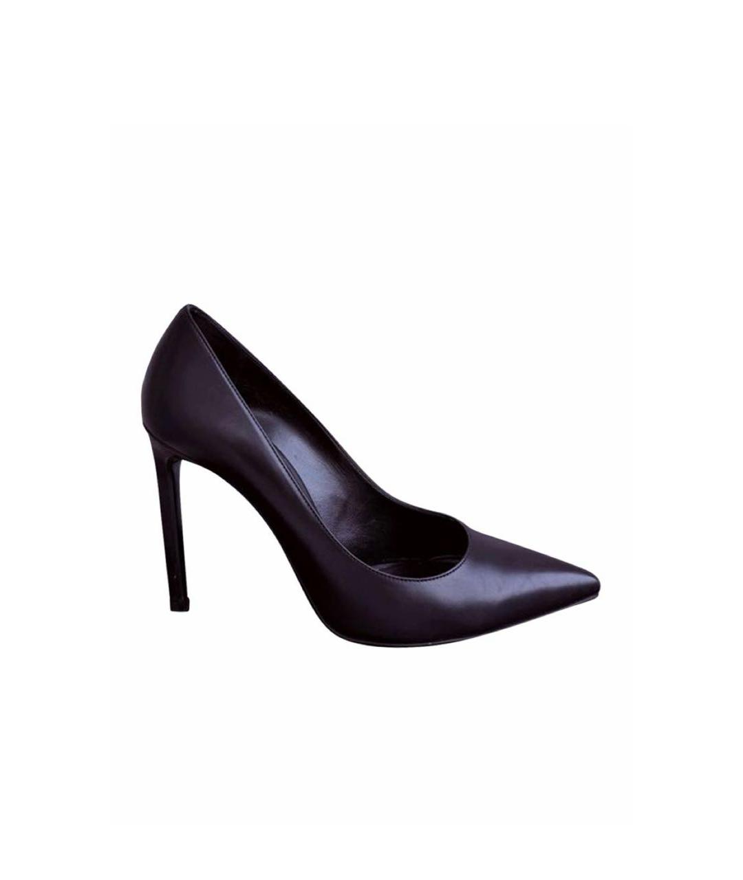 SAINT LAURENT Черные кожаные туфли, фото 9