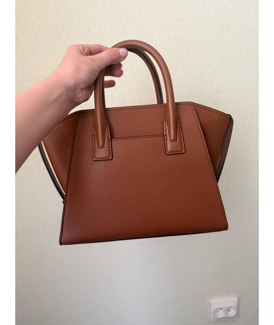 MICHAEL KORS Коричневая кожаная сумка с короткими ручками, фото 3