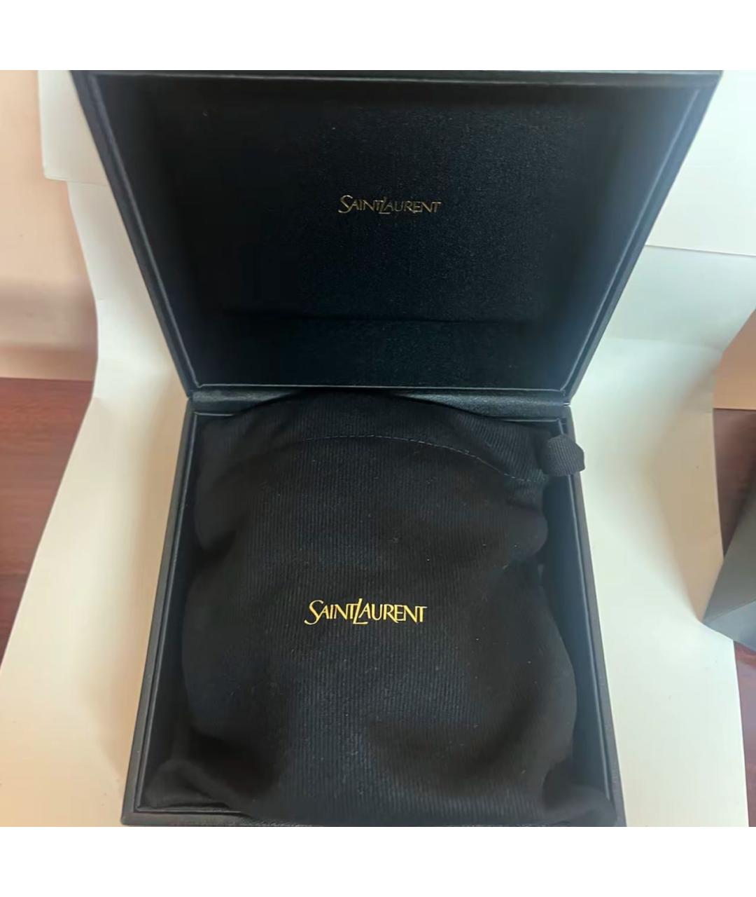 SAINT LAURENT Черная кожаная сумка с короткими ручками, фото 6