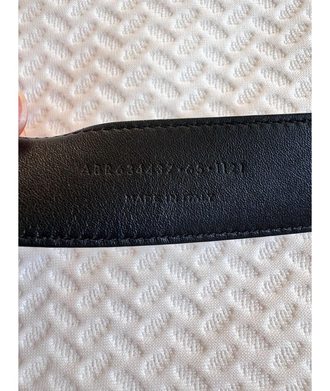 SAINT LAURENT Черный кожаный ремень, фото 3