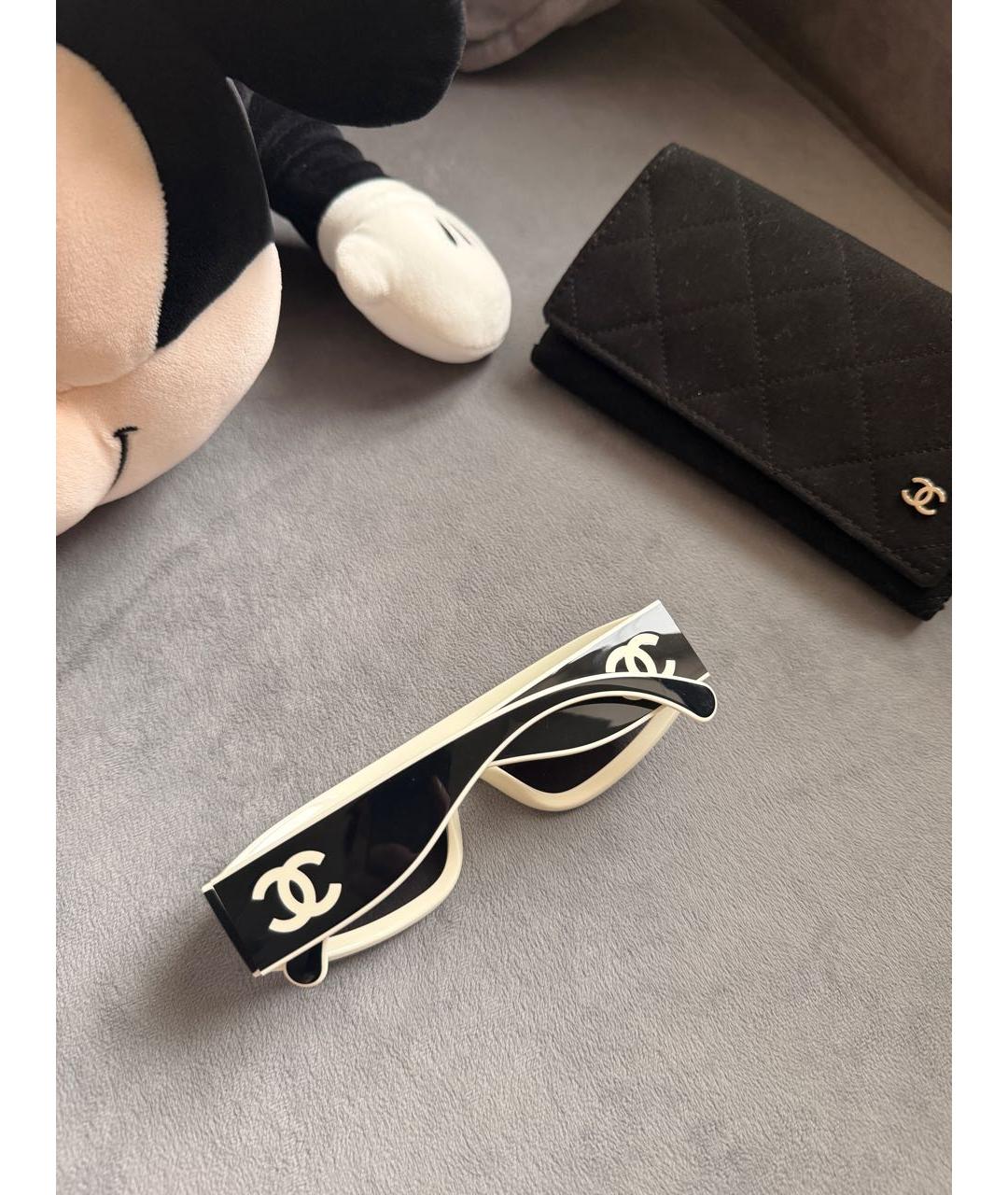 CHANEL Черные пластиковые солнцезащитные очки, фото 4
