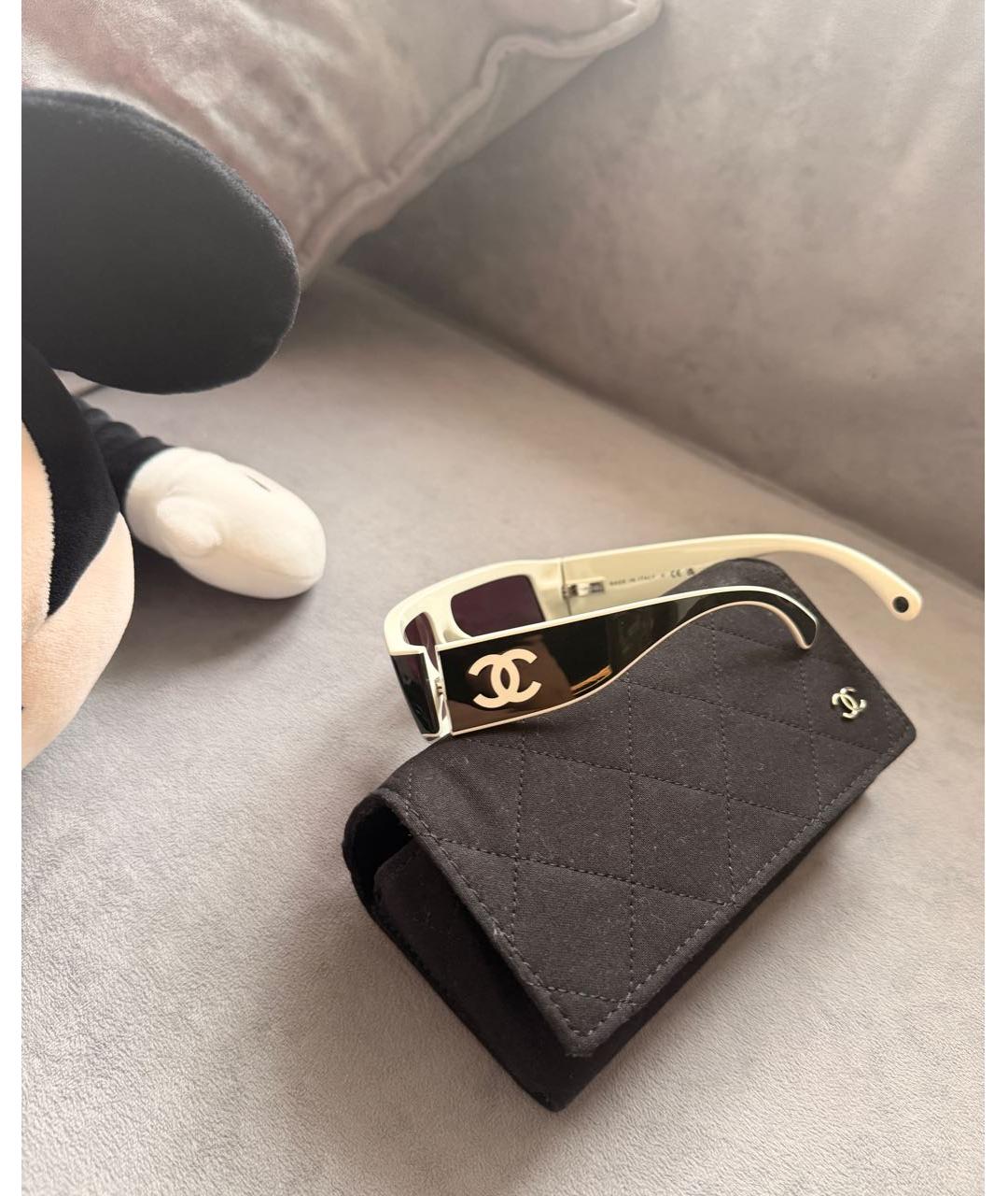 CHANEL Черные пластиковые солнцезащитные очки, фото 3