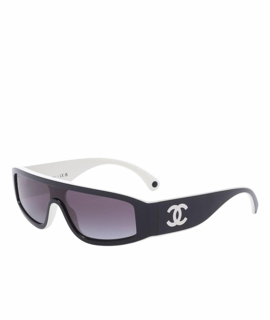 CHANEL Черные пластиковые солнцезащитные очки, фото 1