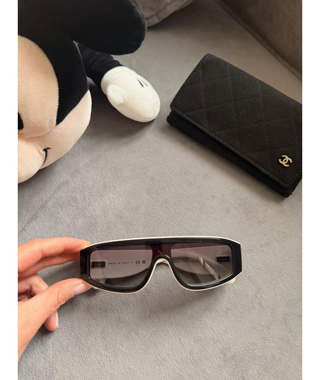 CHANEL Черные пластиковые солнцезащитные очки, фото 5