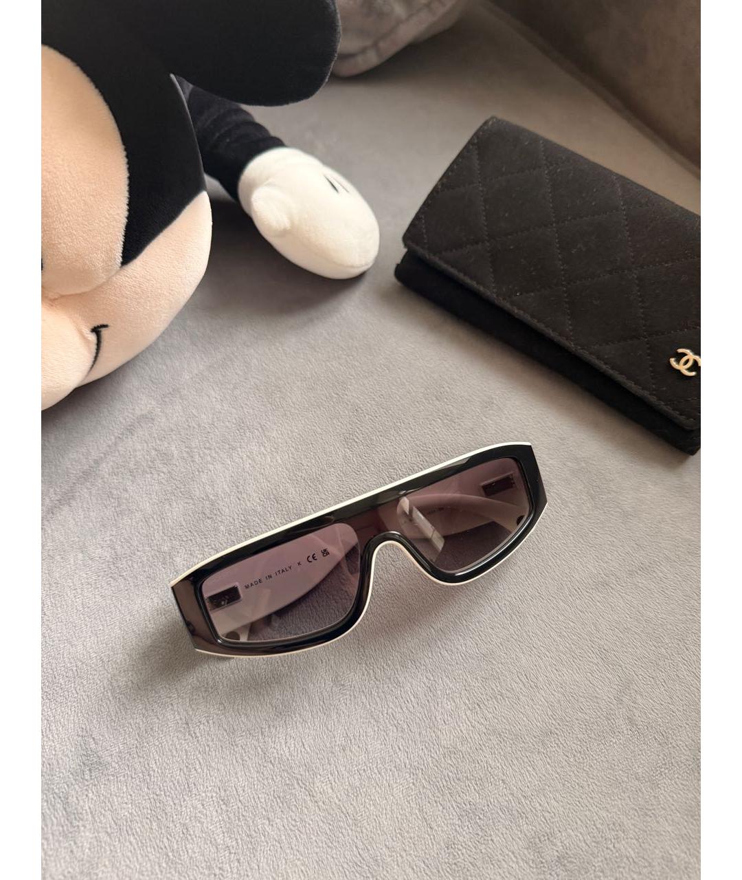 CHANEL Черные пластиковые солнцезащитные очки, фото 6