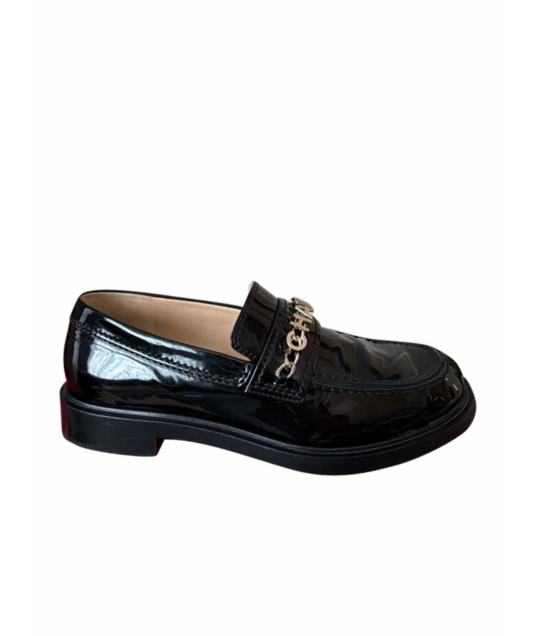 CHANEL Черные лоферы из лакированной кожи, фото 5