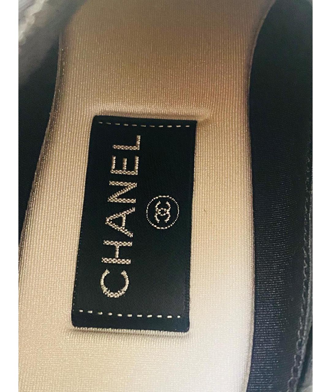 CHANEL Желтые неопреновые кроссовки, фото 8