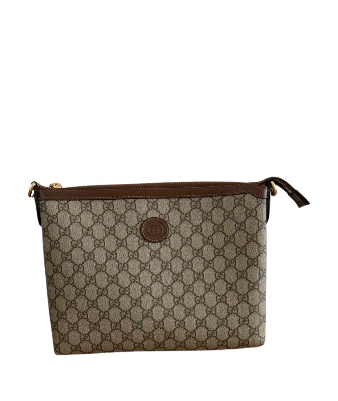 GUCCI Бежевая деним сумка на плечо, фото 1