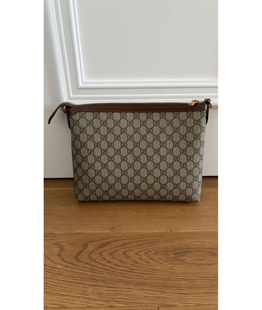 GUCCI Бежевая деним сумка на плечо, фото 3