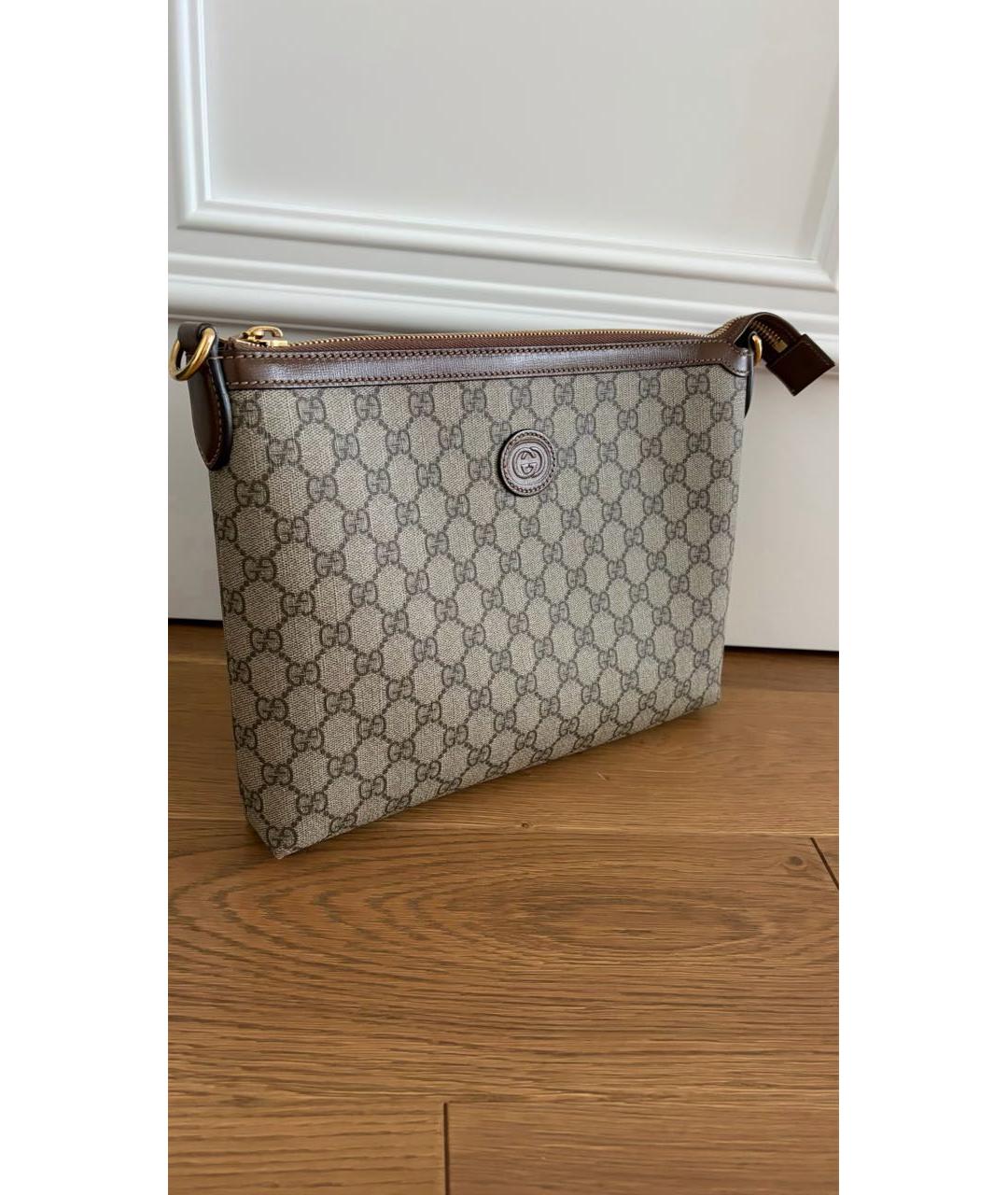 GUCCI Бежевая деним сумка на плечо, фото 2