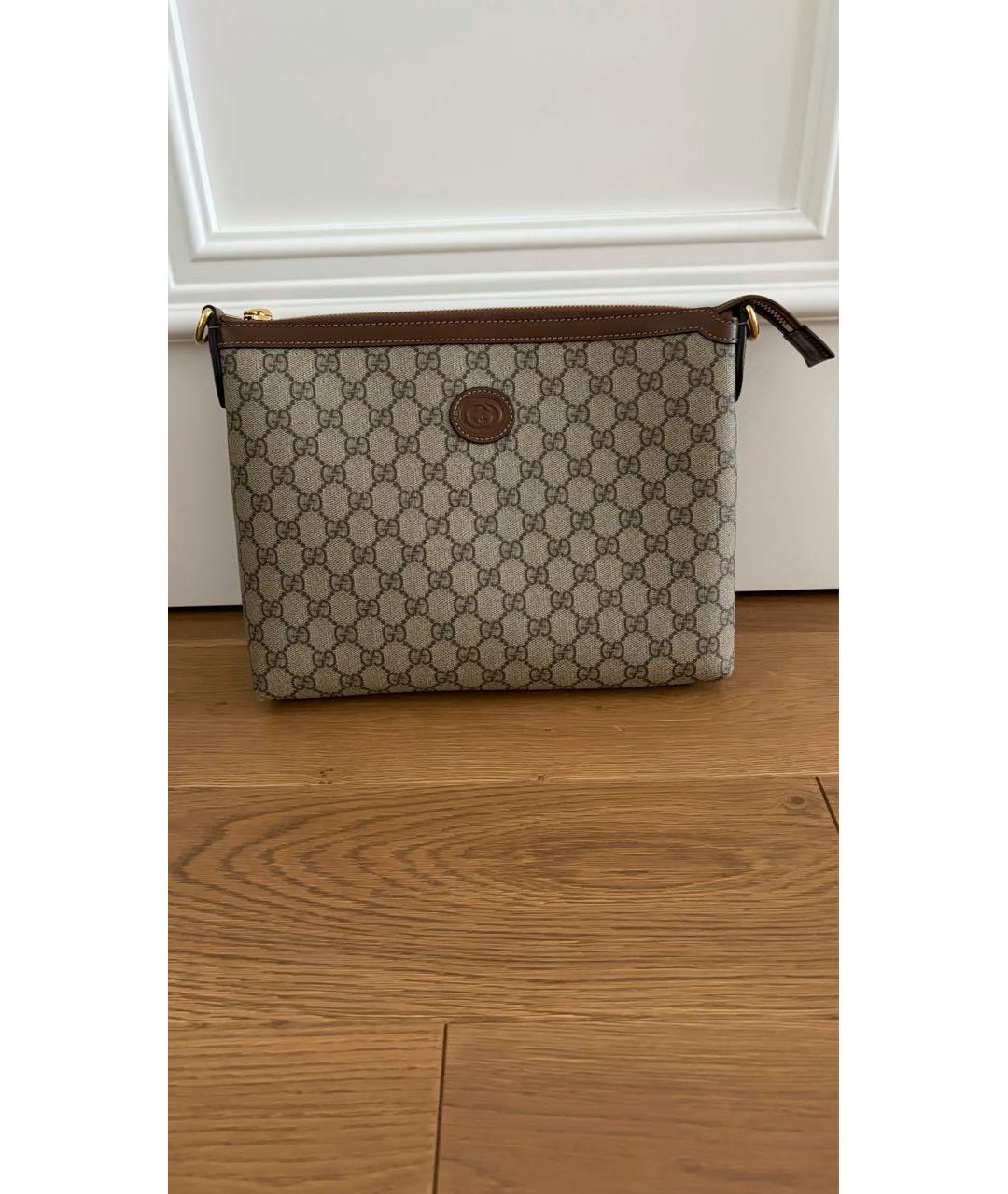 GUCCI Бежевая деним сумка на плечо, фото 8