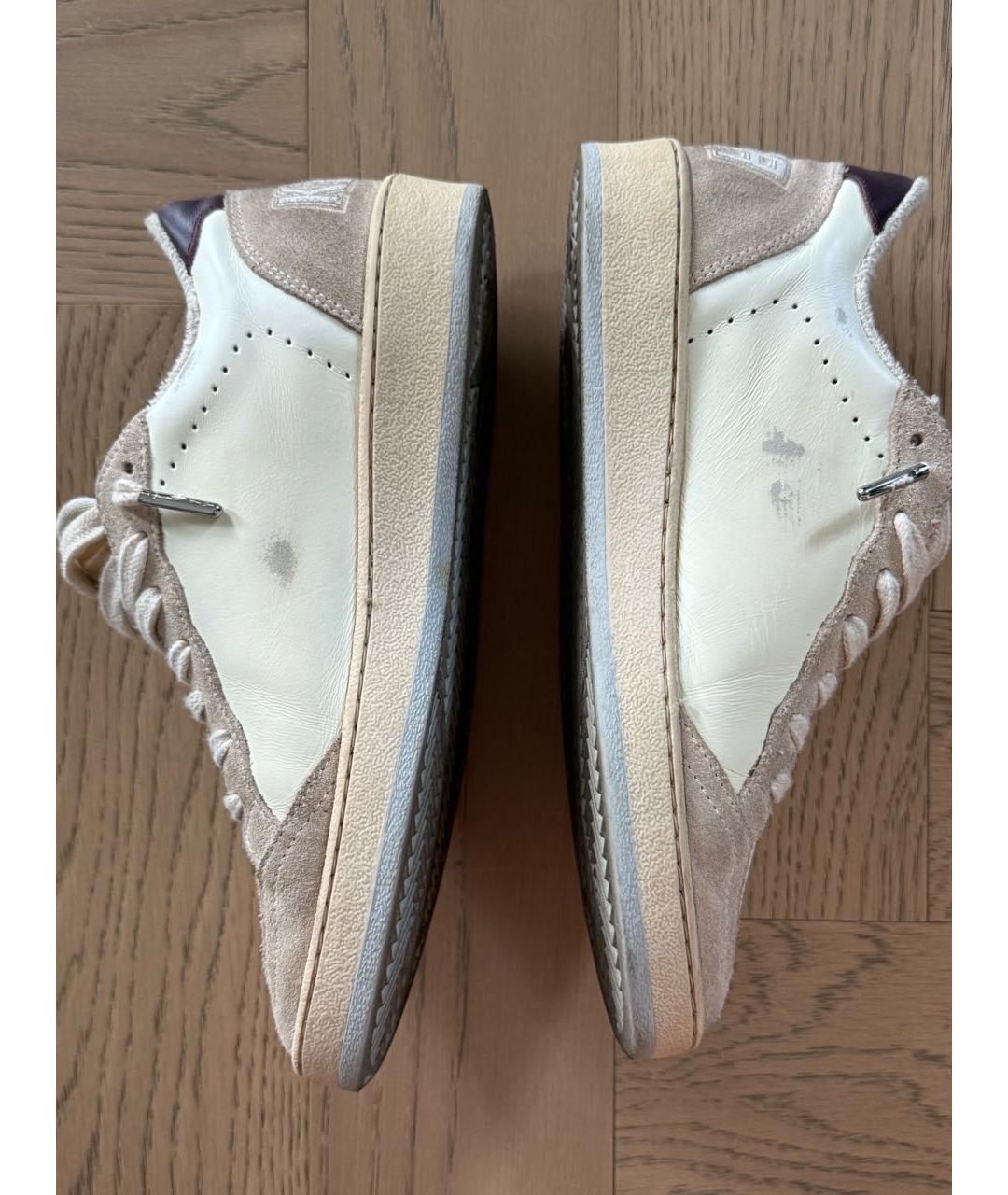 GOLDEN GOOSE Розовые кожаные кеды, фото 7