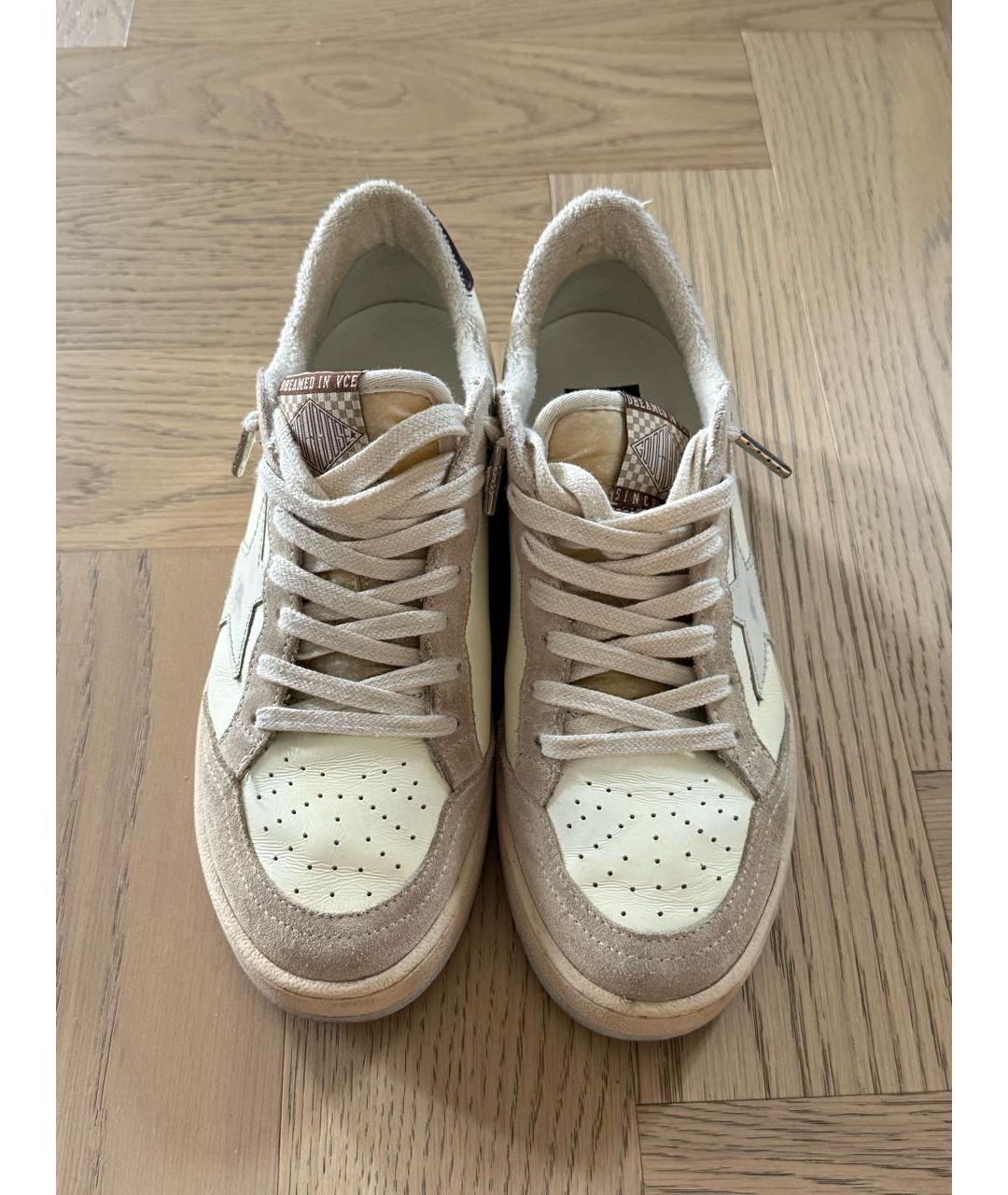 GOLDEN GOOSE Розовые кожаные кеды, фото 2