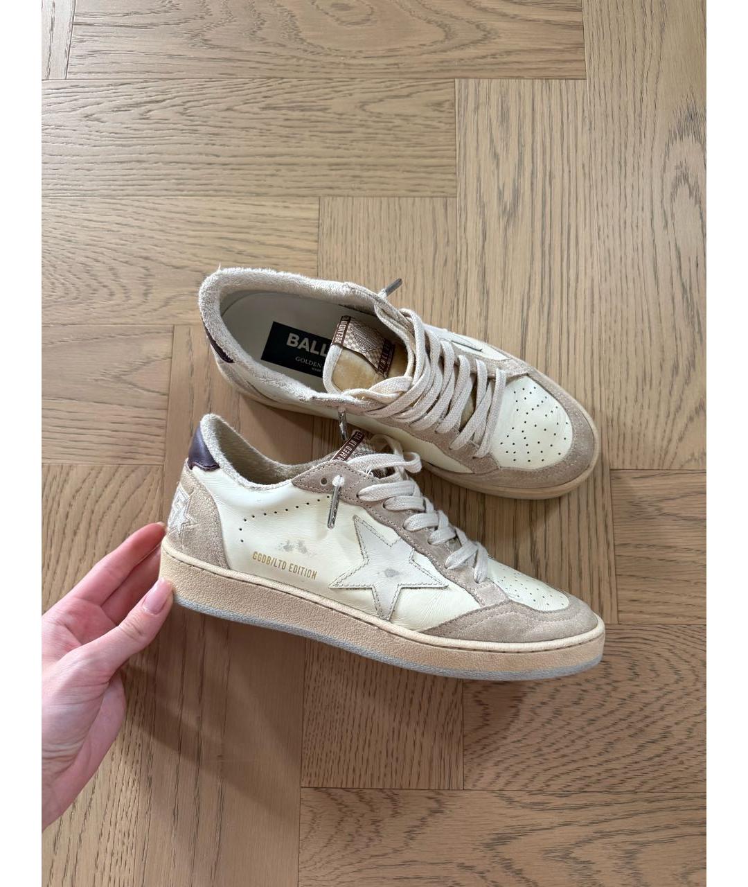GOLDEN GOOSE Розовые кожаные кеды, фото 8