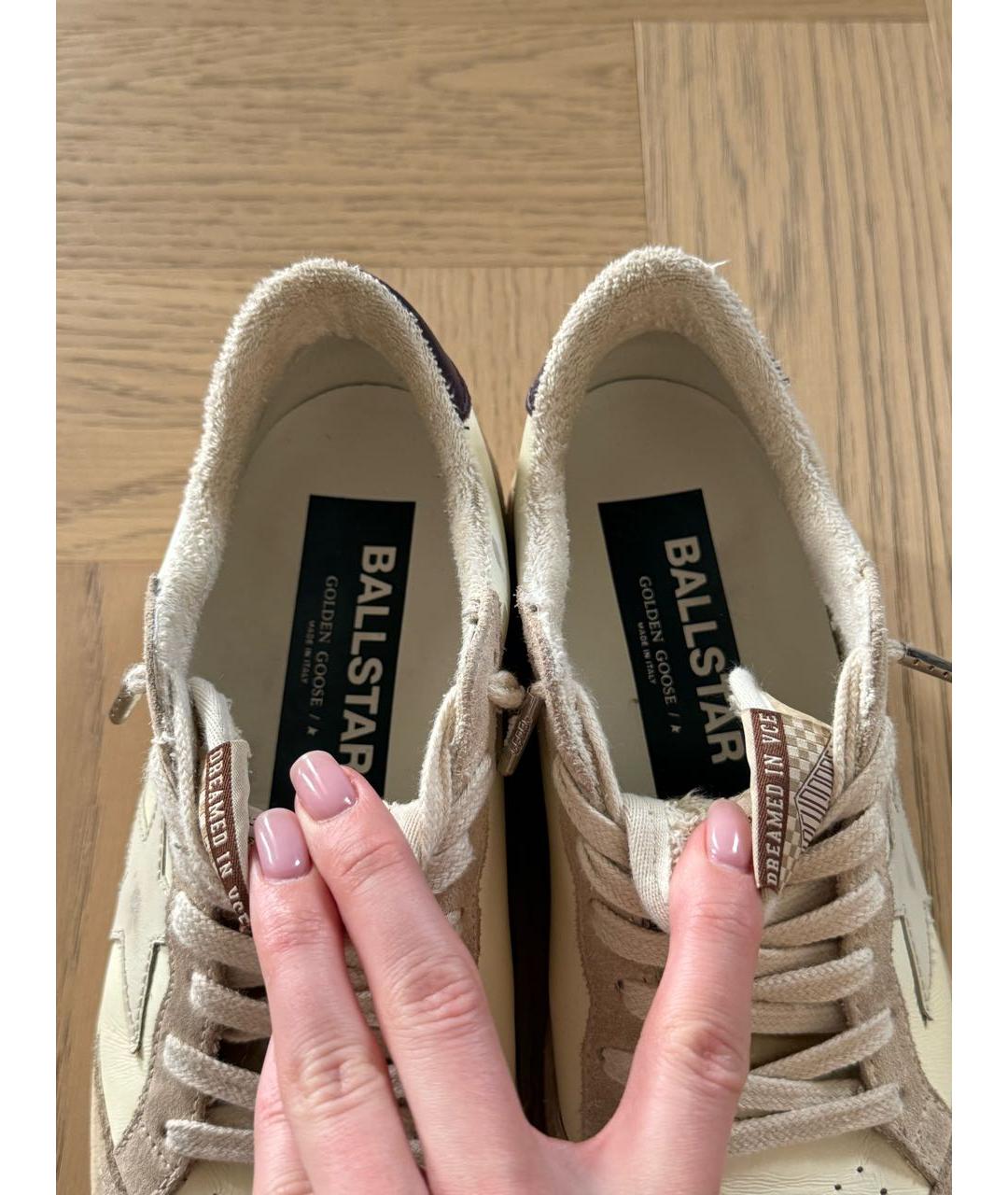 GOLDEN GOOSE Розовые кожаные кеды, фото 3
